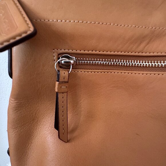 Coach Camel Leather Convertible Hobo bag F15064 - Picture 10 of 16